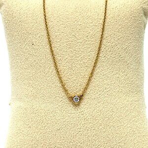 TIFFANY&Co. K18YG 1P Diamond By the Yard Elsa Peretti Accessory Jewelry Necklace